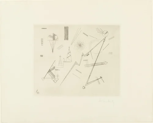 Etching for Circle of Friends of the Bauhaus (Radierung für den Kreis der Freunde des Bauhauses) by Wassily Kandinsky, print, 1932