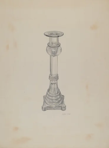 Candlestick by Joseph Mitry, index of american design, 1940
