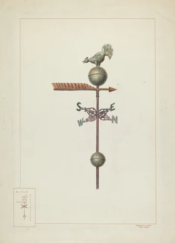 Weather Vane by Edward L. Loper, index of american design, 1937