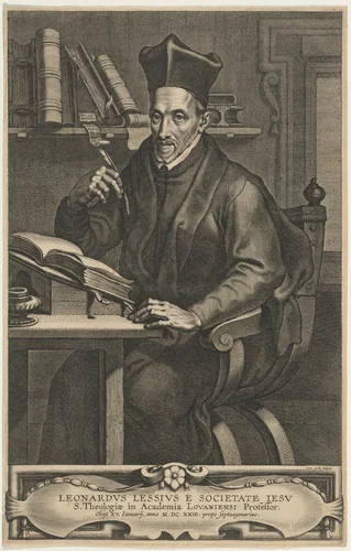 Leonard Lessius, Jesuit Priest, Professor at Louvain by Cornelis Galle, print, 1576-1650