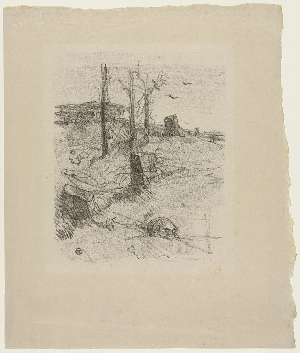 A Cemetery in Galicia (Un cimetière en Galicie) by Henri de Toulouse-Lautrec, print, 1897
