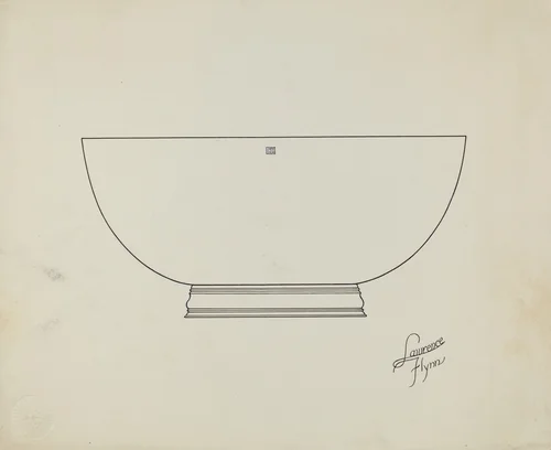 Silver Punch Bowl by Lawrence Flynn, index of american design, 1936