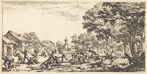 The Peasants' Revenge by Jacques Callot, print, 1633