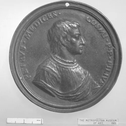 Piero I Medici (1464–69) by Massimiliano Soldani, metalwork, 1600-1799