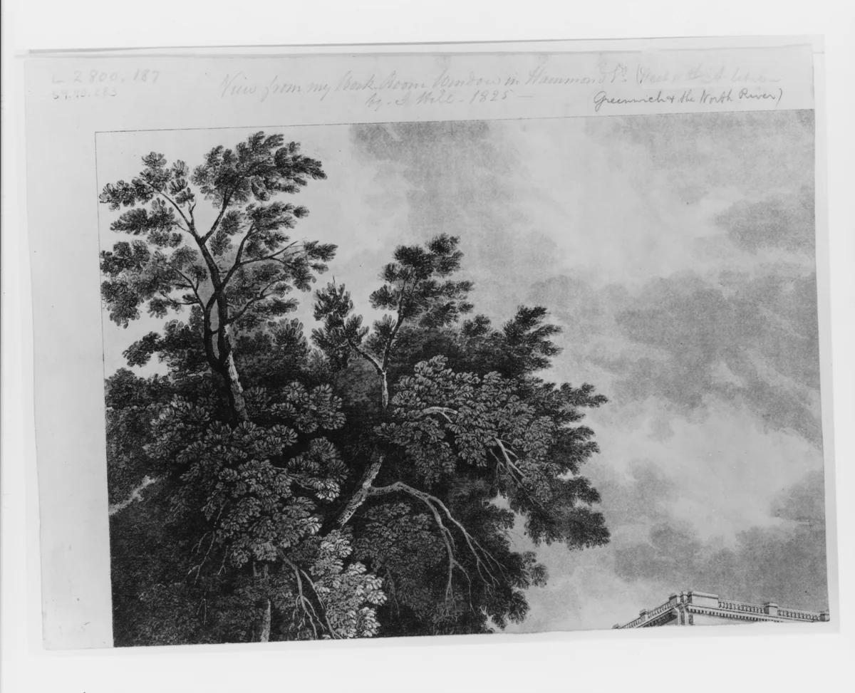 City Hall by John Hill, artwork, 1826