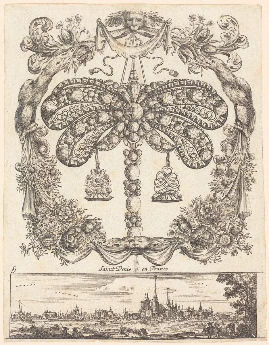 Saint Denis en France by François Le Febvre, print, 1665