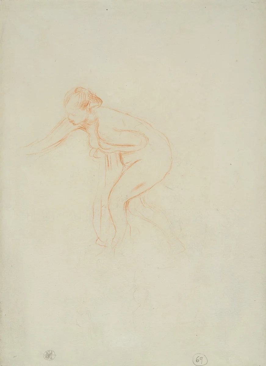 Bather by Pierre-Auguste Renoir, drawing, 1875-1919