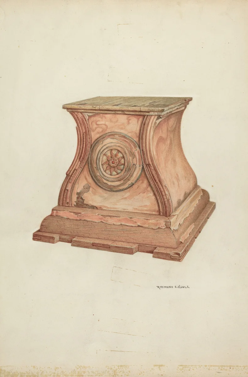 Stand for Baptismal Font by Raymond E. Noble, index of american design, 1935-1942