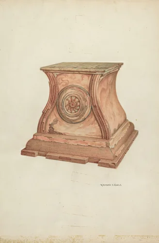 Stand for Baptismal Font by Raymond E. Noble, index of american design, 1935-1942
