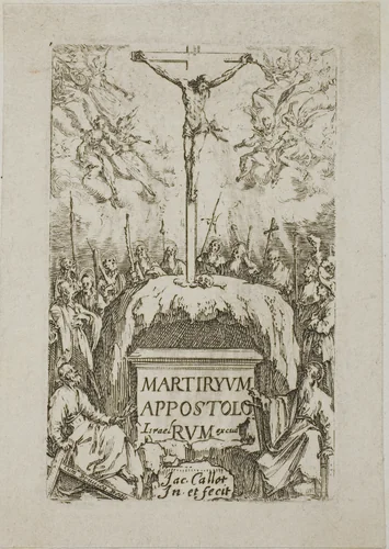 Frontispiece, from The Martyrdoms of the Apostles by Jacques Callot, print, 1612-1635