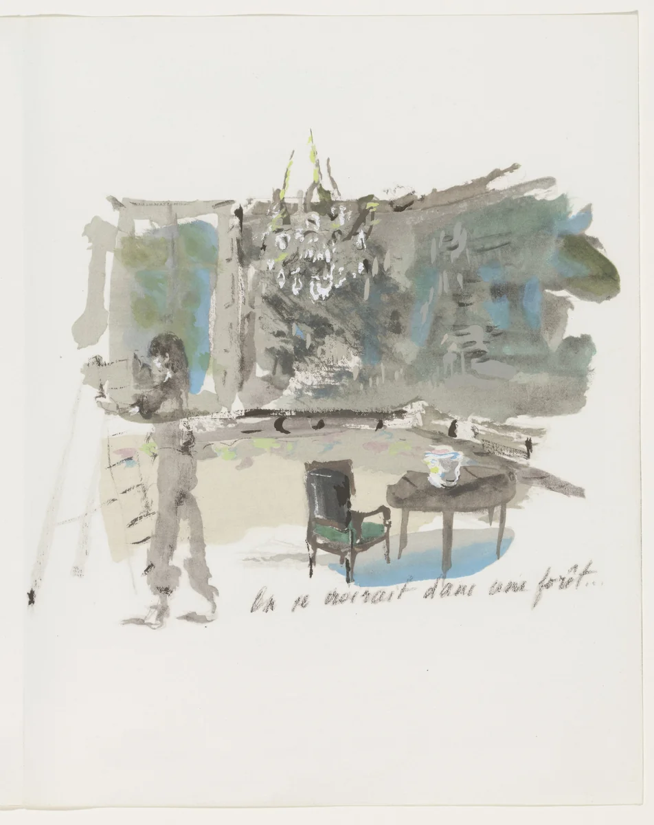 Plate (page 165) from Mille Regrets (A Thousand Regrets) by Christian Bérard, illustrated book, 1947