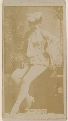 Grace Lebey, from the Actresses series (N245) issued by Kinney Brothers to promote Sweet Caporal Cigarettes by Kinney Brothers Tobacco Company, photograph, 1890