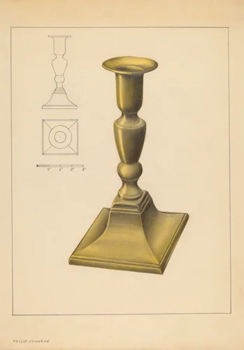 Candlestick by Philip Johnson, index of american design, 1937