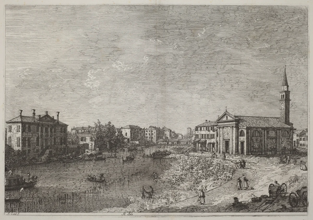 Al Dolo by Canaletto, print, 1735-1746