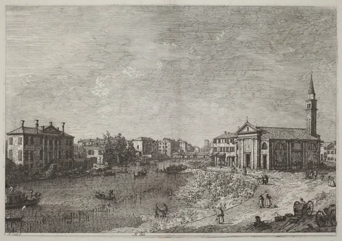 Al Dolo by Canaletto, print, 1735-1746