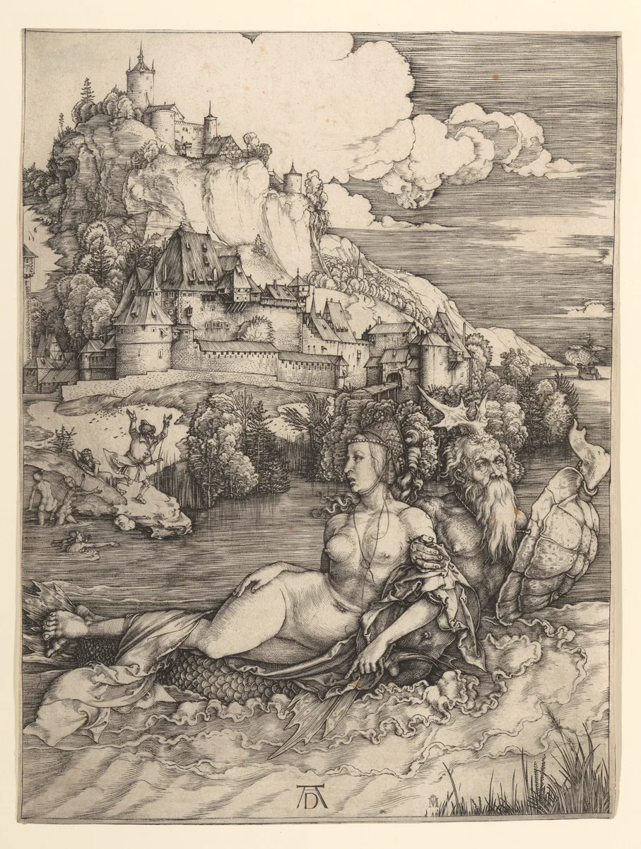 The Sea Monster (Das Meerwunder) by Albrecht Dürer, print, 1493-1503