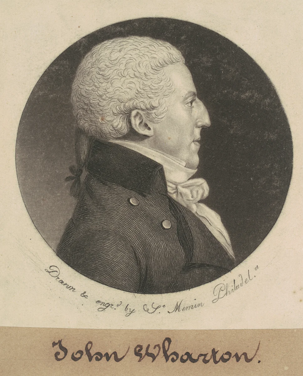 John Wharton by Charles B. J. Févret de Saint-Mémin, print, 1799