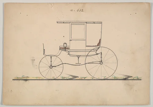Design for Rockaway, no. 452 by Brewster & Co., drawing, 1860