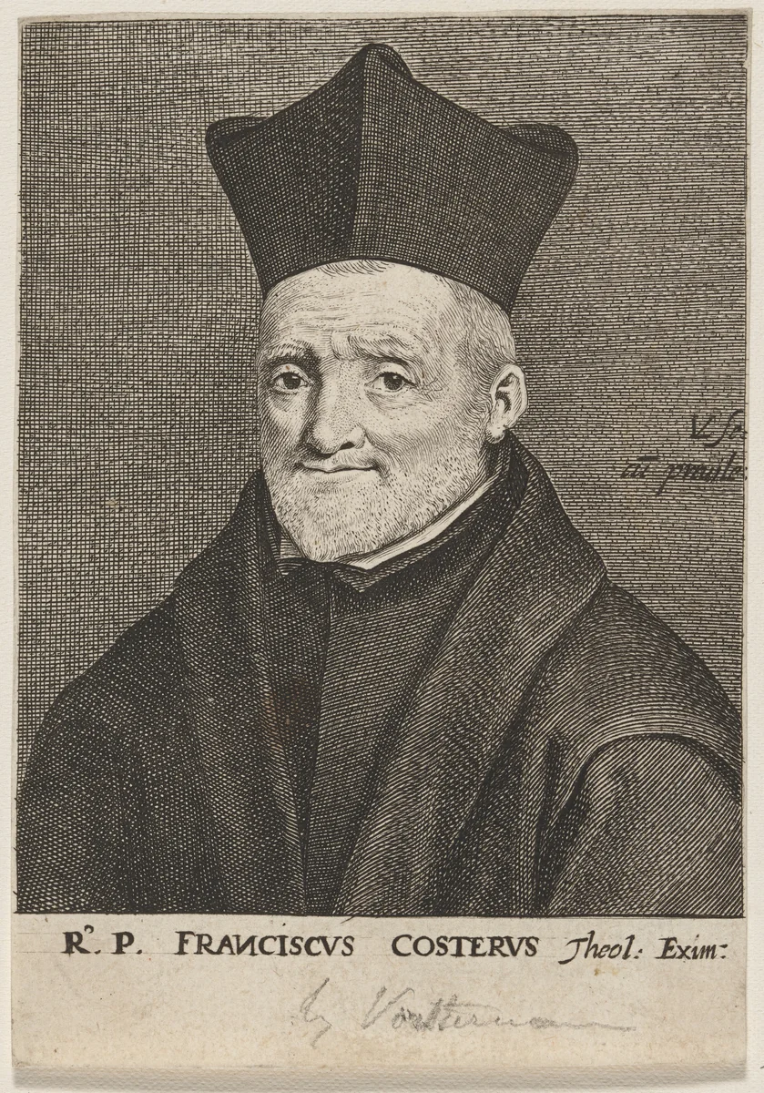 R. P. Francis Coster by Lucas Emil Vorsterman, print, 1595-1675