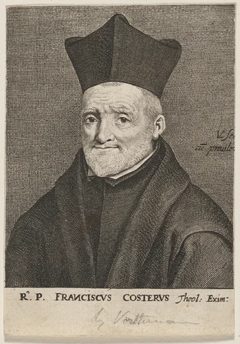 R. P. Francis Coster by Lucas Emil Vorsterman, print, 1595-1675