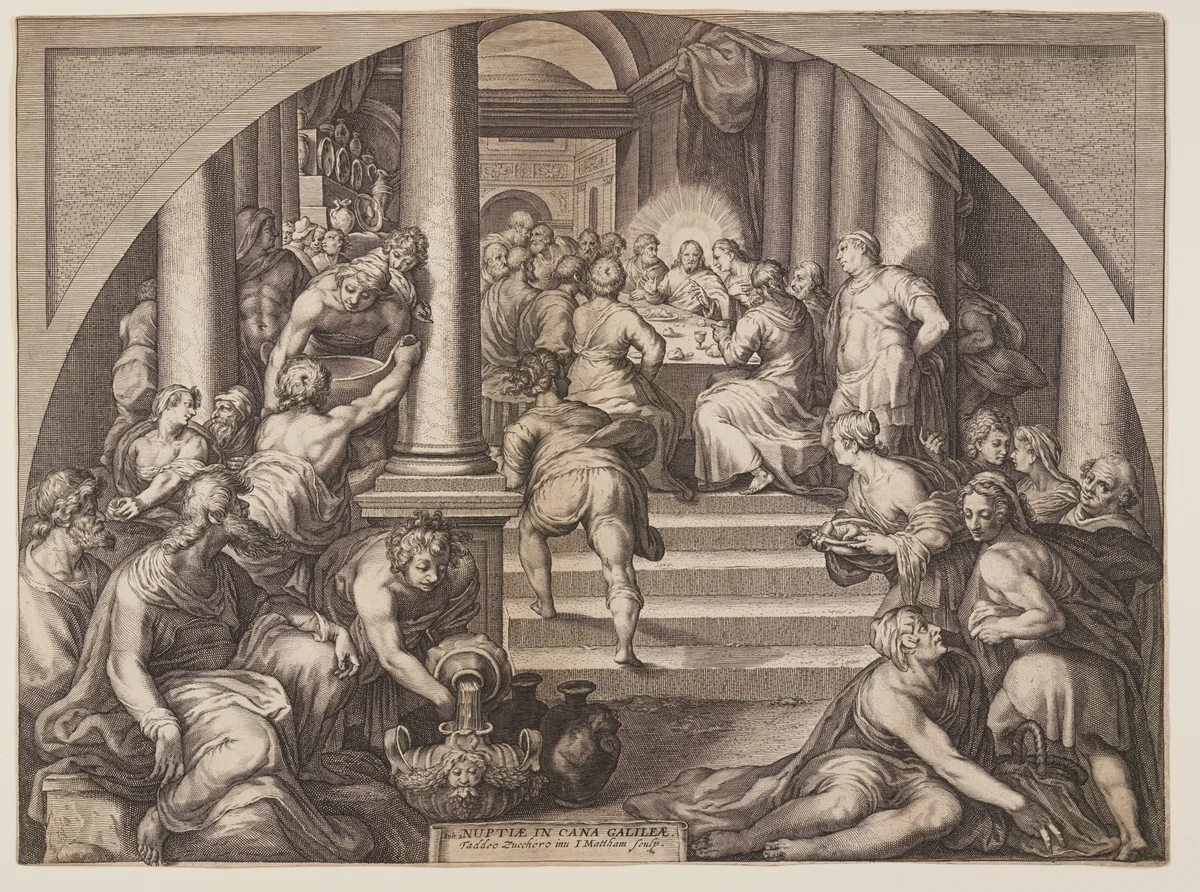 The Last Supper by Jacob Matham, print, 1616