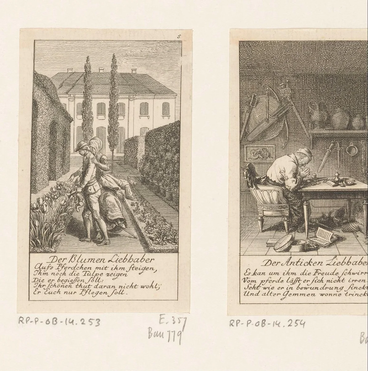 Liefhebber van tuinieren by Daniel Nikolaus Chodowiecki, print, 1780