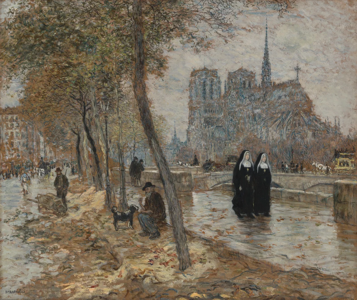 Notre Dame de Paris by Jean-François Raffaëlli, painting, 1885-1895