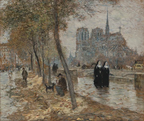 Notre Dame de Paris by Jean-François Raffaëlli, painting, 1885-1895