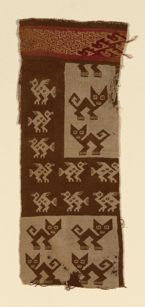 Fragment by Chancay, textile, 1000-1476
