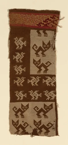 Fragment by Chancay, textile, 1000-1476