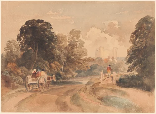 Landscape by Peter de Wint, drawing, 1784-1849