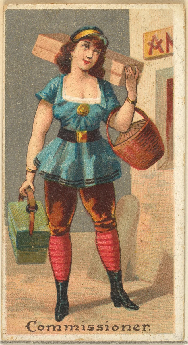 Commissioner, from the Occupations for Women series (N166) for Old Judge and Dogs Head Cigarettes by Goodwin & Company, print, 1887