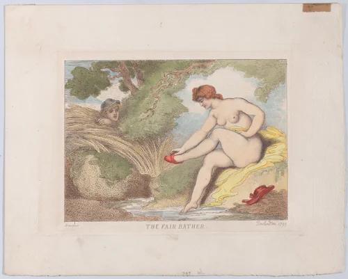 The Fair Bather by Thomas Rowlandson, print, 1799