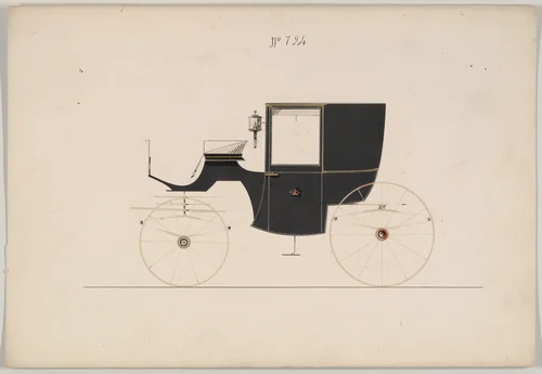 Coupe # 794 by Brewster & Co., drawing, 1855-1865