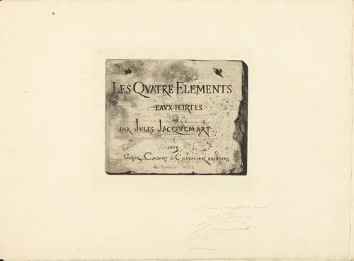 Title Page by Jules Ferdinand Jacquemart, portfolio, 1863