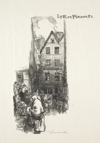 La Rue Pirouette by Auguste Louis Lepère, print, 1896