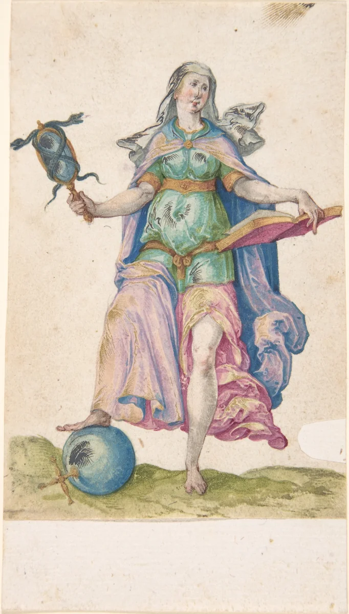 Allegory of Wisdom by anonymous, drawing, 1580-1640
