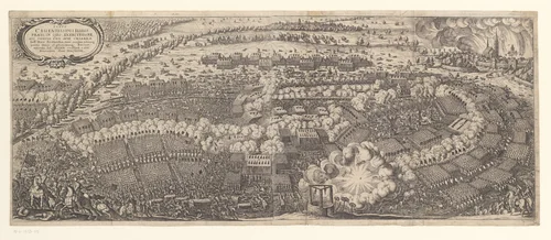 Slag bij Lützen by Matthäus Merian, print, 1632-1650