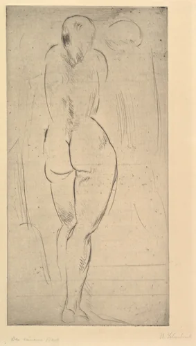 The Solitary Woman (Das einsame Weib) by Wilhelm Lehmbruck, print, 1914