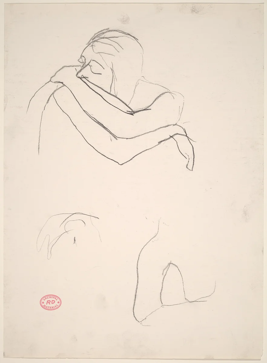 Untitled [three studies from life] by Richard Diebenkorn, drawing, 1955-1967