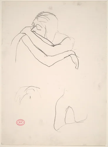 Untitled [three studies from life] by Richard Diebenkorn, drawing, 1955-1967