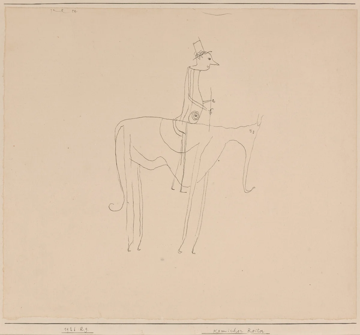 Komischer Reiter (Comic Rider) by Paul Klee, drawing, 1921