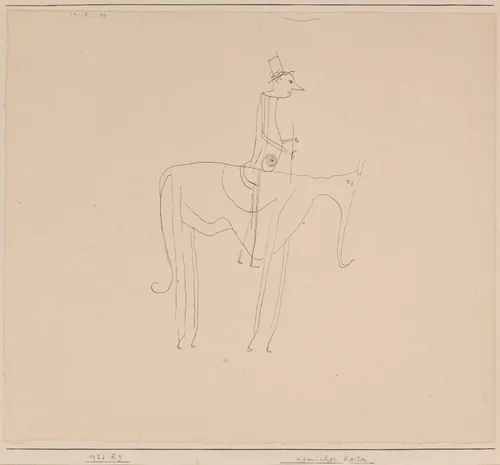 Komischer Reiter (Comic Rider) by Paul Klee, drawing, 1921