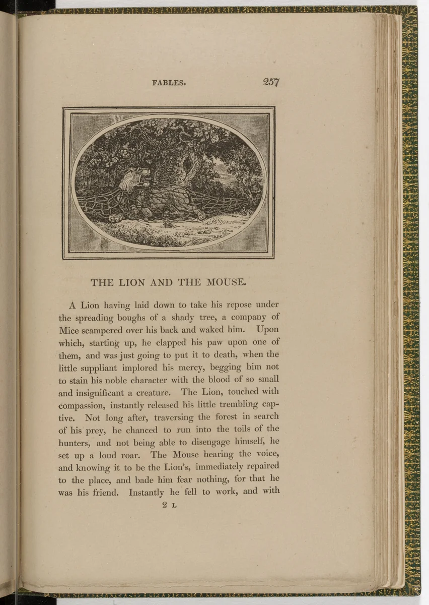 Headpiece (page 257) from The Fables of Aesop by Thomas Bewick, illustrated book, 1818