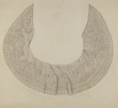 Embroidered Lace Collar by Thomas O'Connor, index of american design, 1935-1942