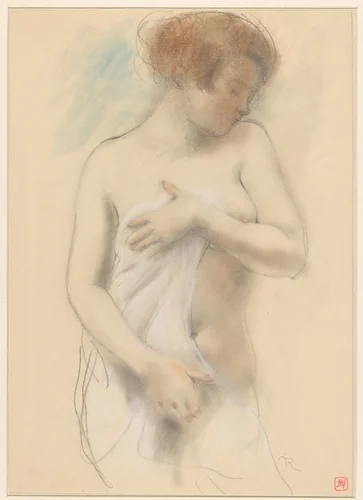 Staande naakte vrouw by Armand Rassenfosse, drawing, 1872-1934