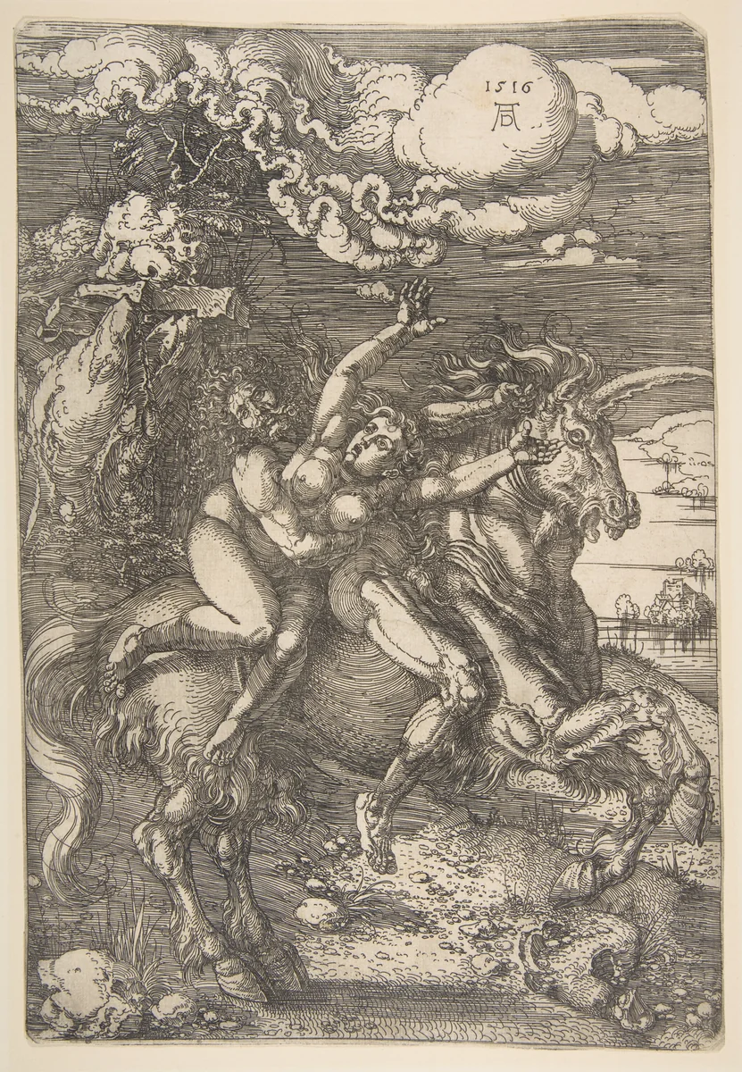 Abduction of Proserpine by Albrecht Dürer, print, 1516