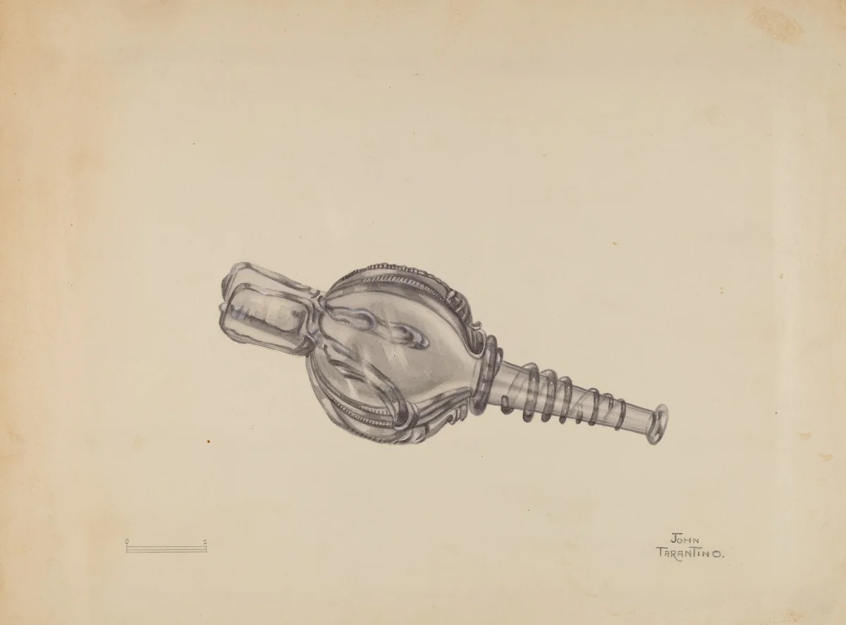 Miniature Bellows Bottle by John Tarantino, index of american design, 1936