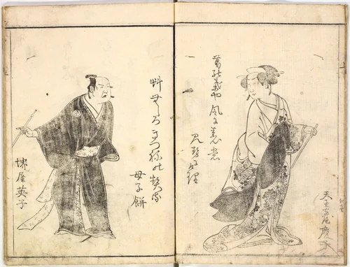 A Celebration of Actors (Yakusha mono iwai) by Ryūkōsai Jokei, book, 1784