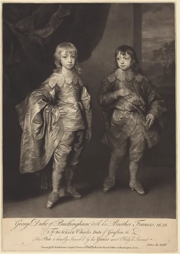 George Duke of Buckingham with his Brother Francis by James MacArdell
Sir Anthony van Dyck, print, 1752